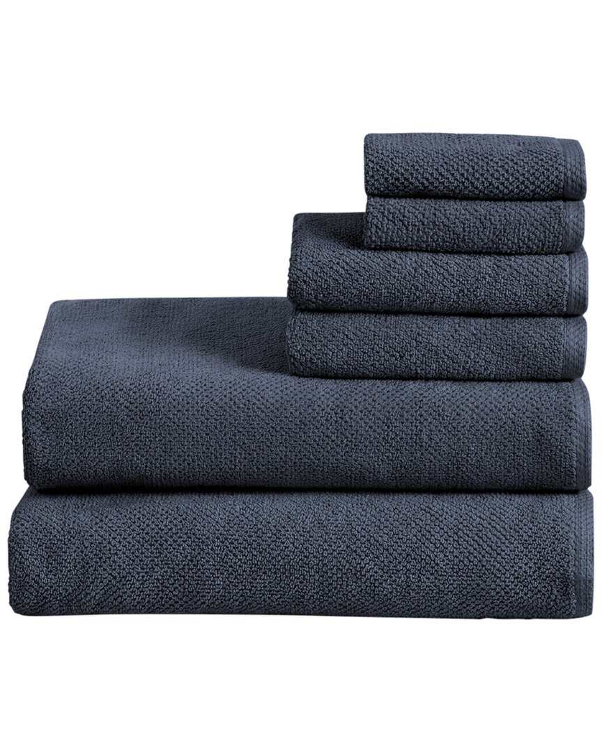 Linery & Co . Luxury Cotton Textured 6pc Bath Sheet Set