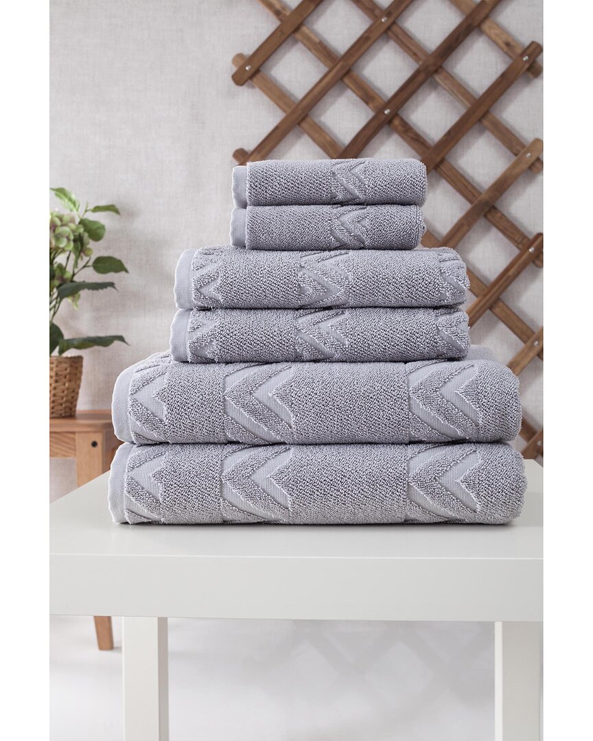 Ozan Premium Home Sovrano 6pc Towel Set In Grey