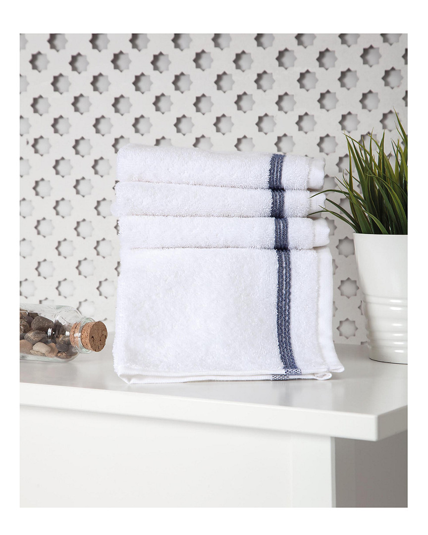 Ozan Premium Home Bedazzle Washcloth 4pc In Blue