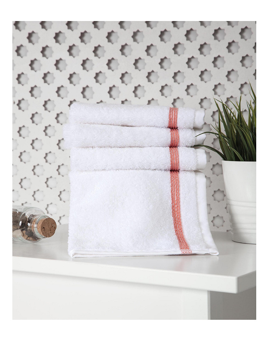Ozan Premium Home Bedazzle Washcloth 4pc In Brown