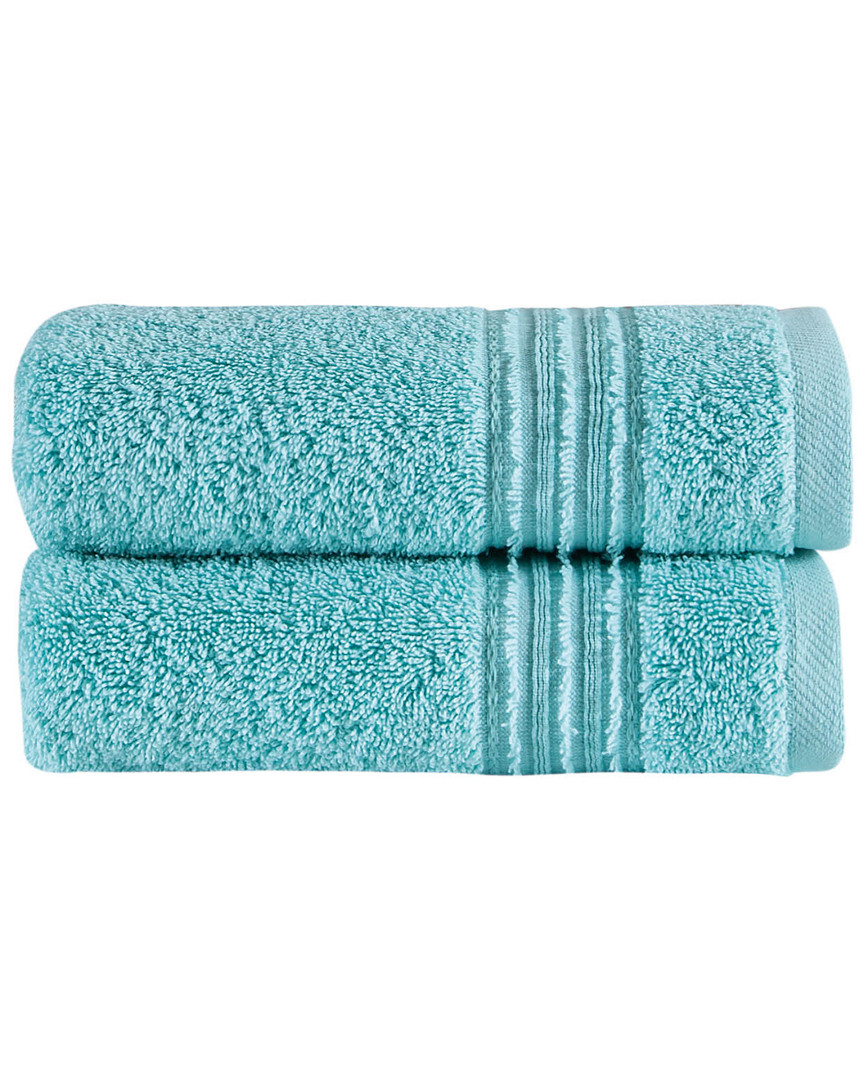 Ozan Premium Home Cascade Hand Towels Set Of 2 In Aqua