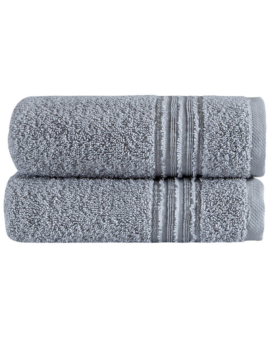 Ozan Premium Home Cascade Hand Towels Set Of 2 In Gray