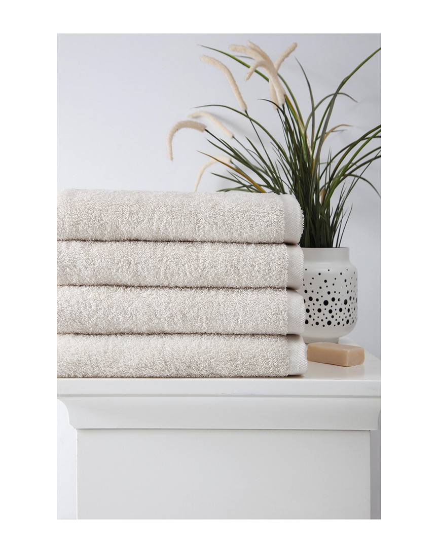 Ozan Premium Home Horizon Bath Towels Set Of 4 In Cream