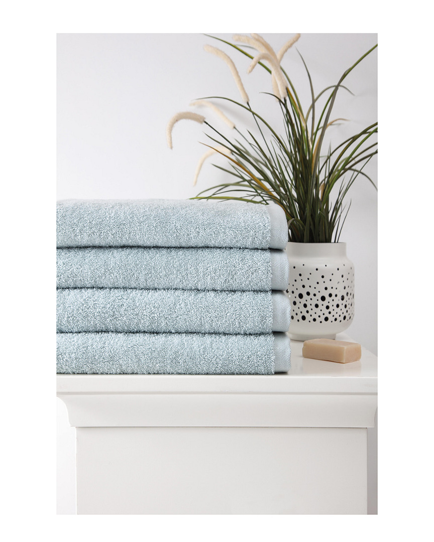 Ozan Premium Home Horizon Bath Towels Set Of 4 In Green