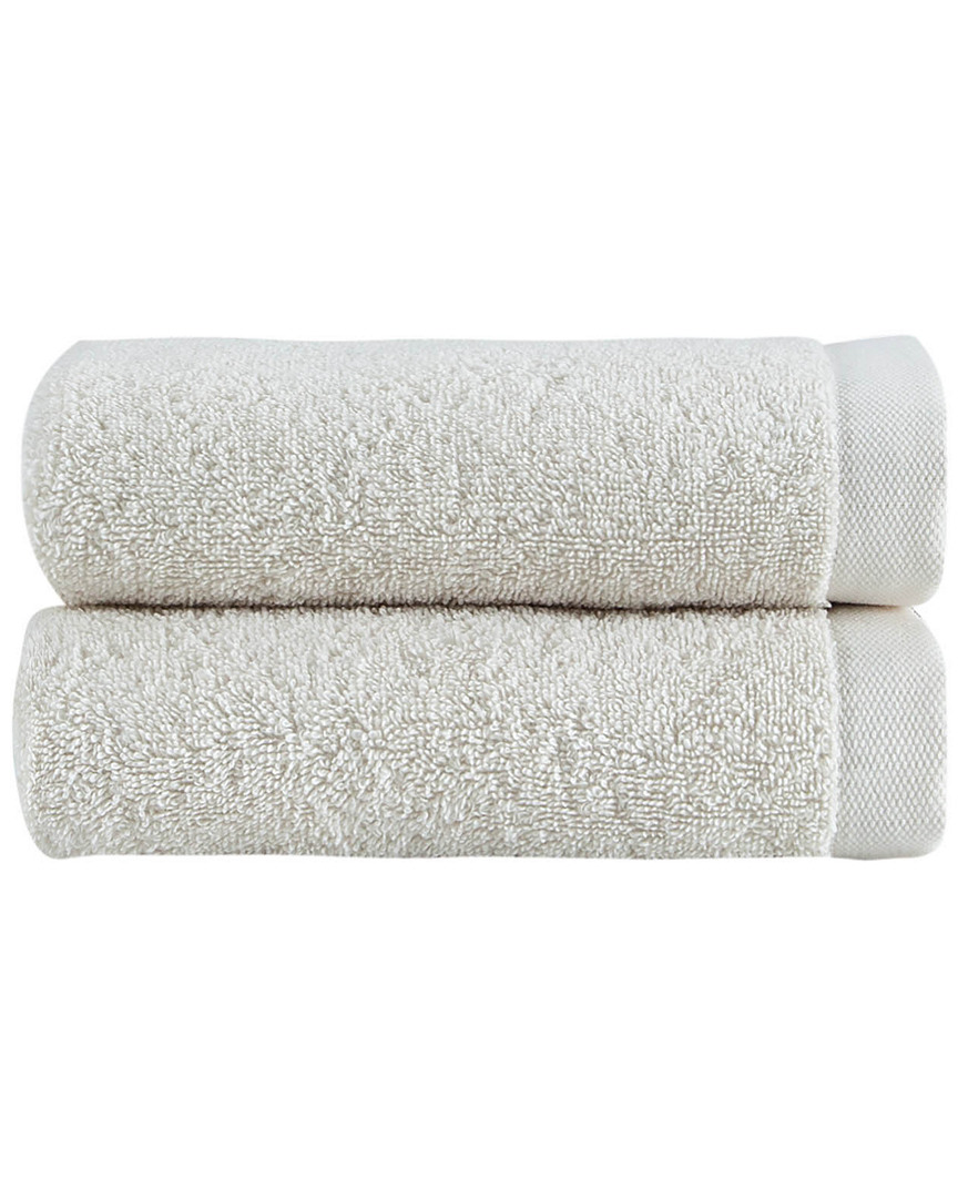 Ozan Premium Home Horizon Hand Towels Set Of 2 In Cream