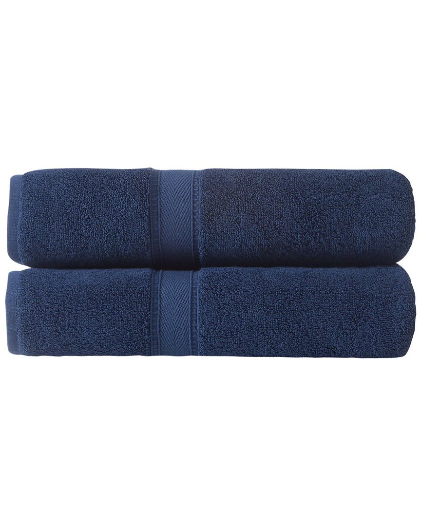 Ozan Premium Home Legend Bath Sheets Set Of 2 In Navy