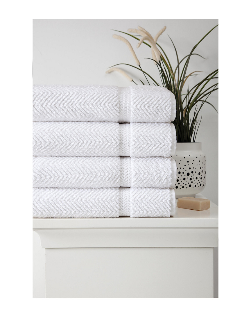 Ozan Premium Home Maui Bath Towels Set Of 4 In White