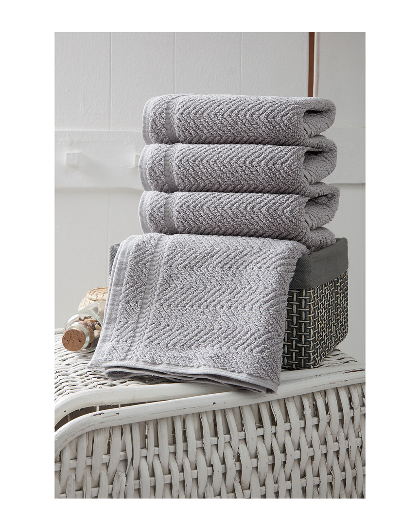 Ozan Premium Home Maui Washcloths (set Of 4) In Grey