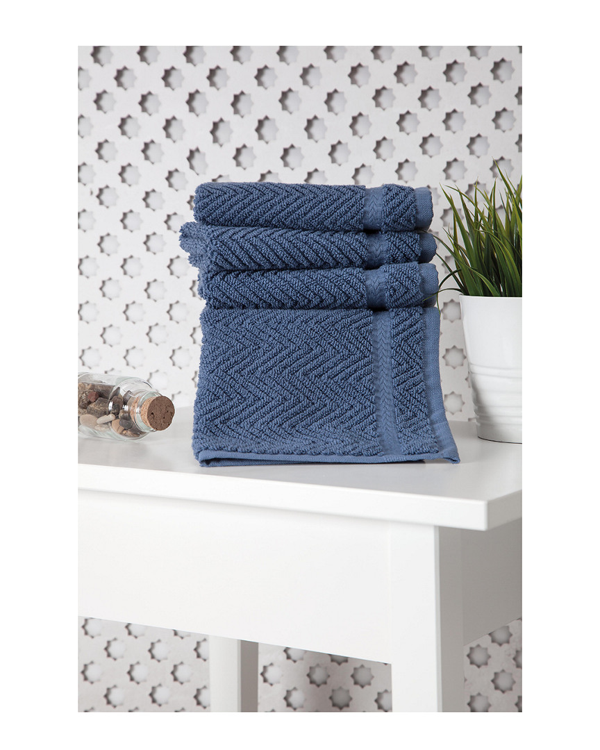 Ozan Premium Home Maui Washcloths Set Of 4 In Blue