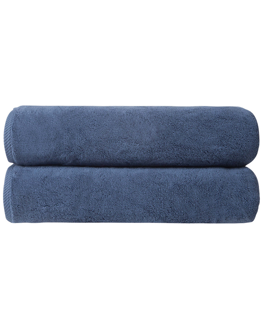Ozan Premium Home Opulence Bath Sheets Set Of 2 In Blue