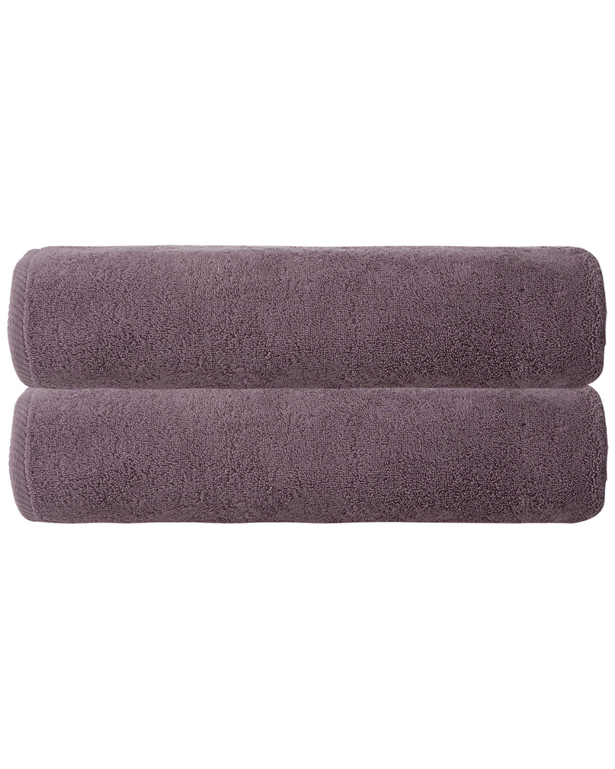 Ozan Premium Home Opulence Bath Sheets Set Of 2 In Purple