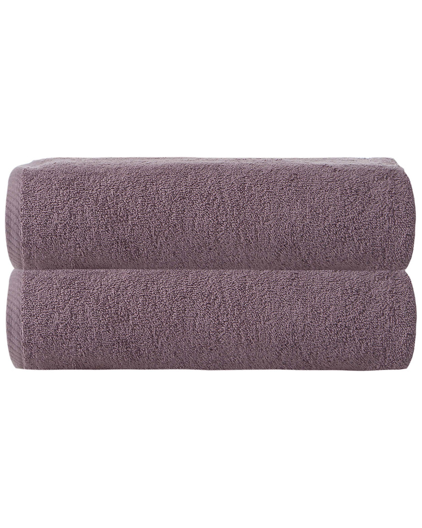 Ozan Premium Home Opulence Bath Towels Set Of 2 In Purple