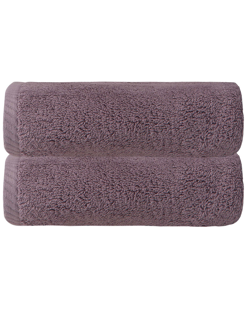 Ozan Premium Home Opulence Hand Towels Set Of 2 In Purple