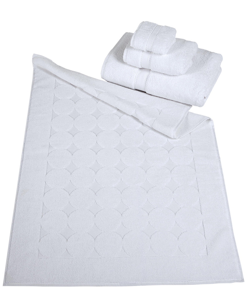 Shop Ozan Premium Home Orbit Circle Design Bath Mat In White
