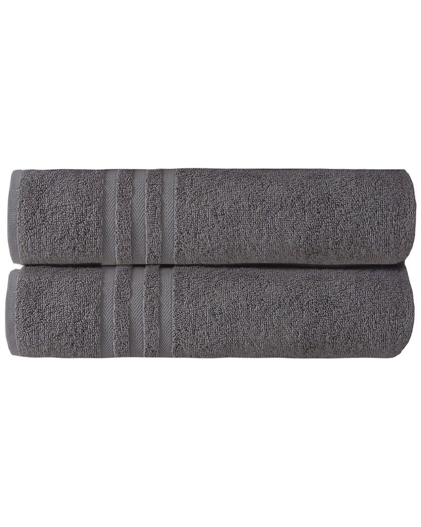 Ozan Premium Home Sienna Bath Sheets Set Of 2 In Grey
