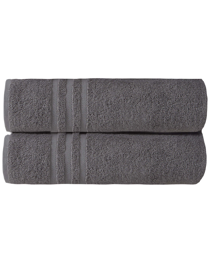 Ozan Premium Home Sienna Bath Towels Set Of 2 In Grey