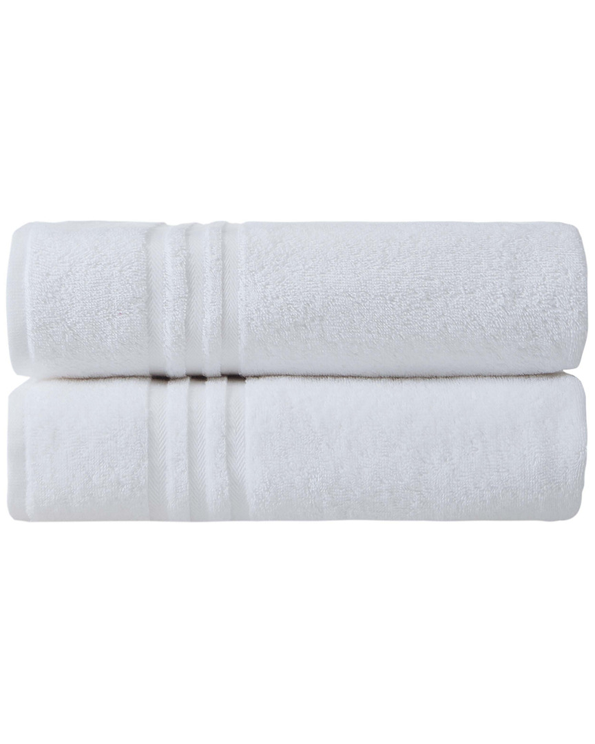 Ozan Premium Home Sienna Bath Towels Set Of 2 In White