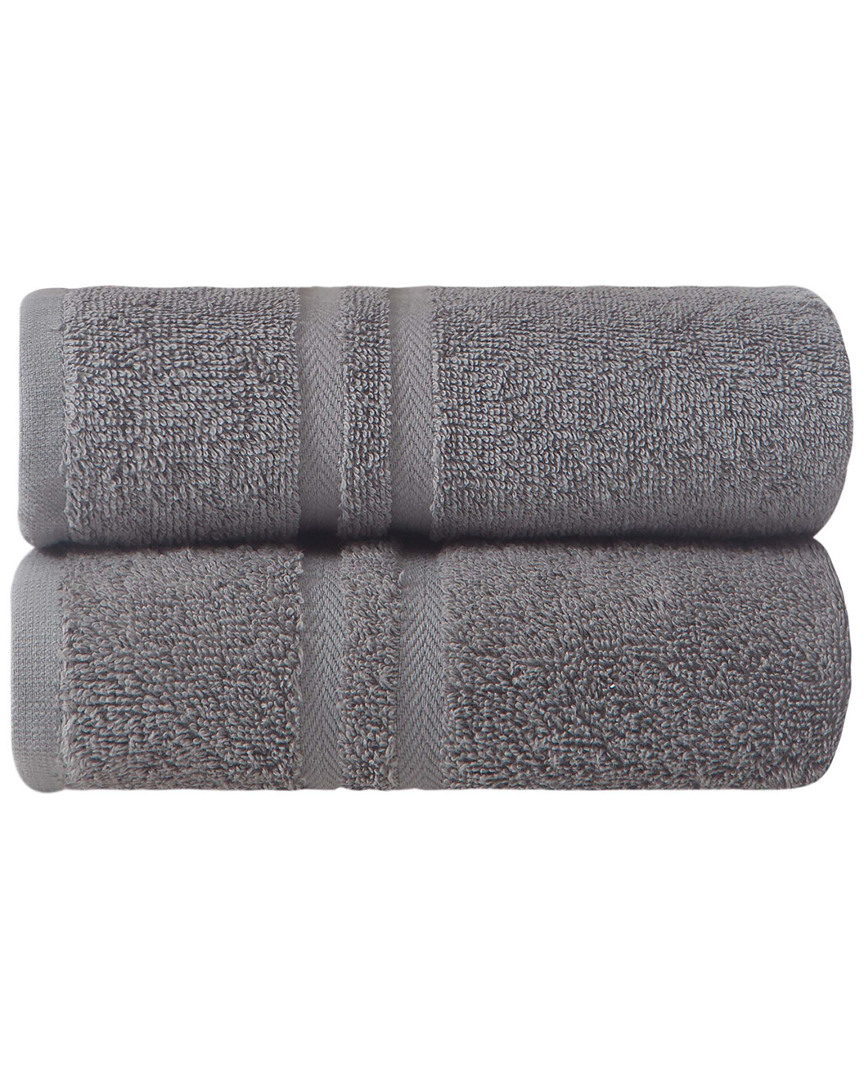 Ozan Premium Home Sienna Hand Towels Set Of 2 In Grey