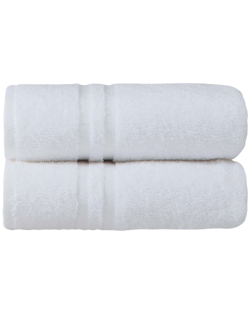 Ozan Premium Home Sienna Hand Towels Set Of 2 In White