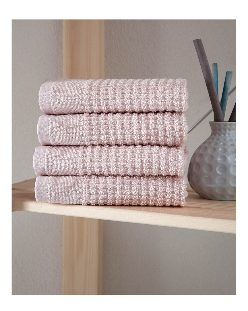 Ozan Premium Home Sorano 4pc Washcloth In Pink