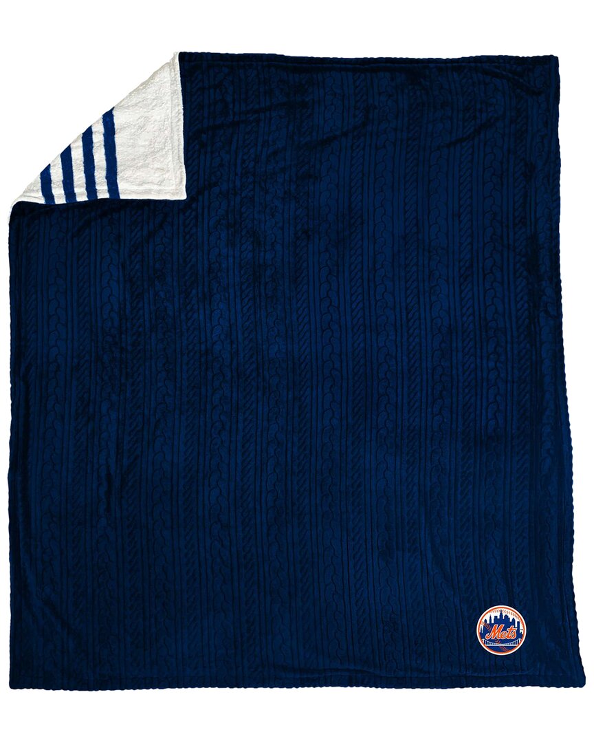 Pegasus Sports New York Mets Mlb Sherpa Stripe Blanket