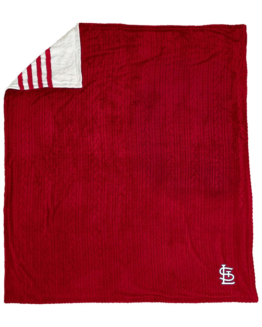 Pegasus Sports St. Louis Cardinals Mlb Sherpa Stripe Blanket