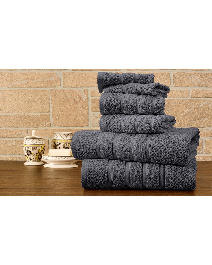 Bibb Home 6pc Egyptian Cotton Towel Set