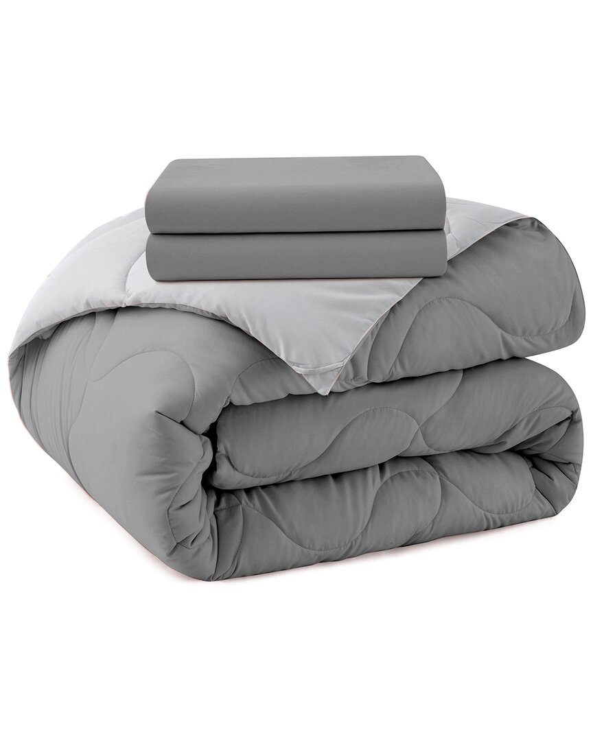 Shop Peace Nest Lightweight Reversible Down Alternative Comforter Set