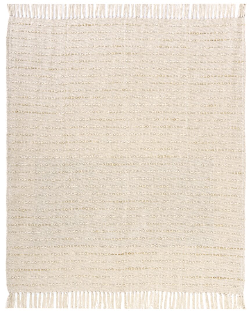 Lr Home Hand-woven Throw Blanket 50 X 60 In Neutral