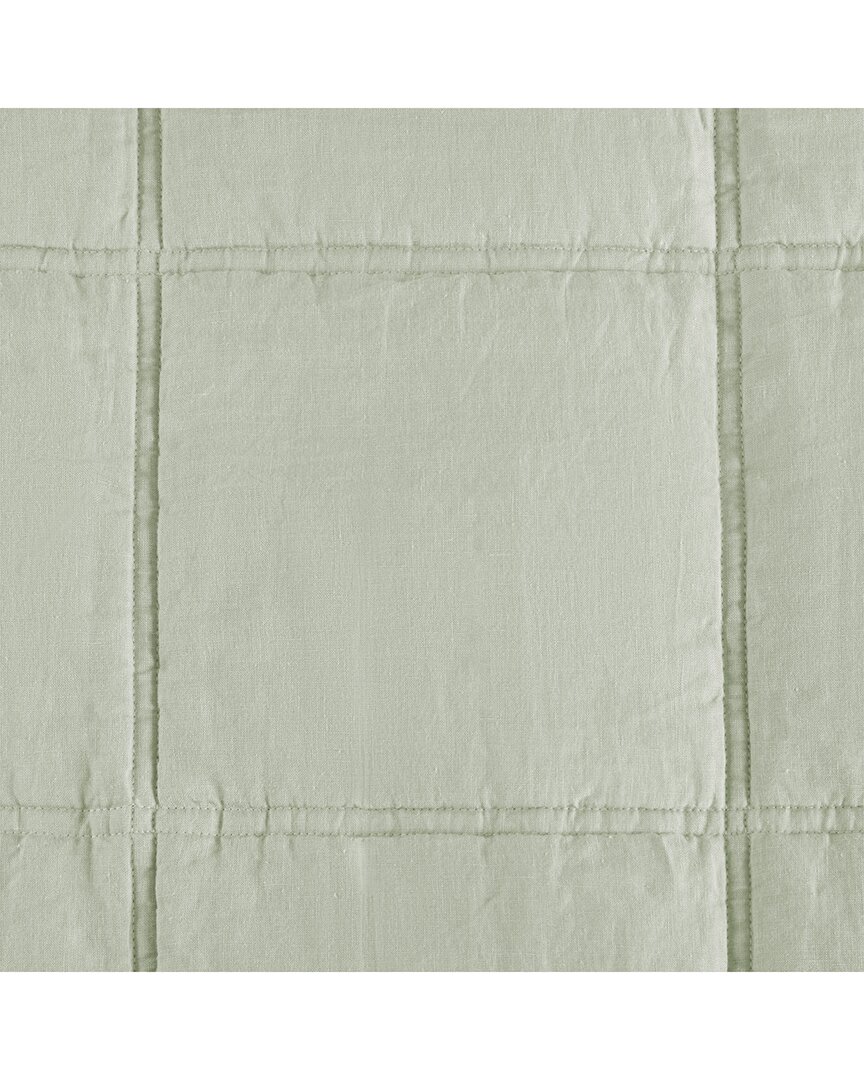Awesome Home Linen Solid Comforter Set In Green