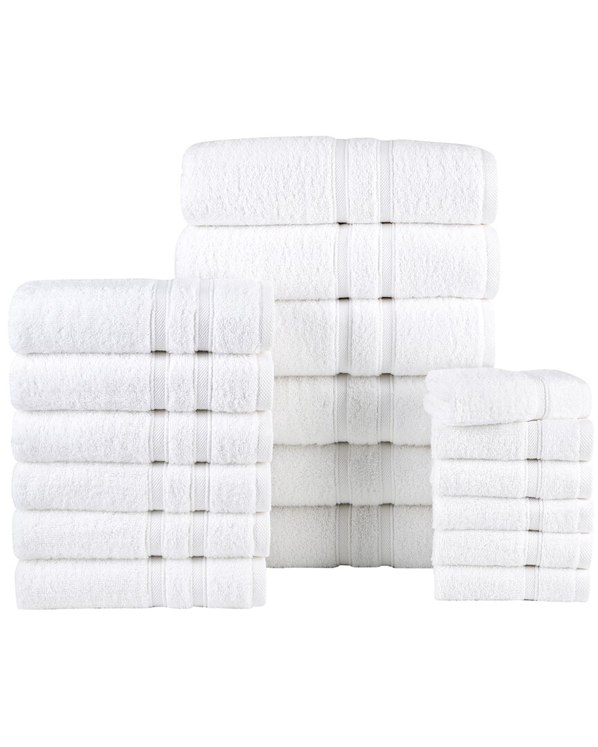 Bibb Home 18pc Zero Twist Egyptian Cotton Towel Set