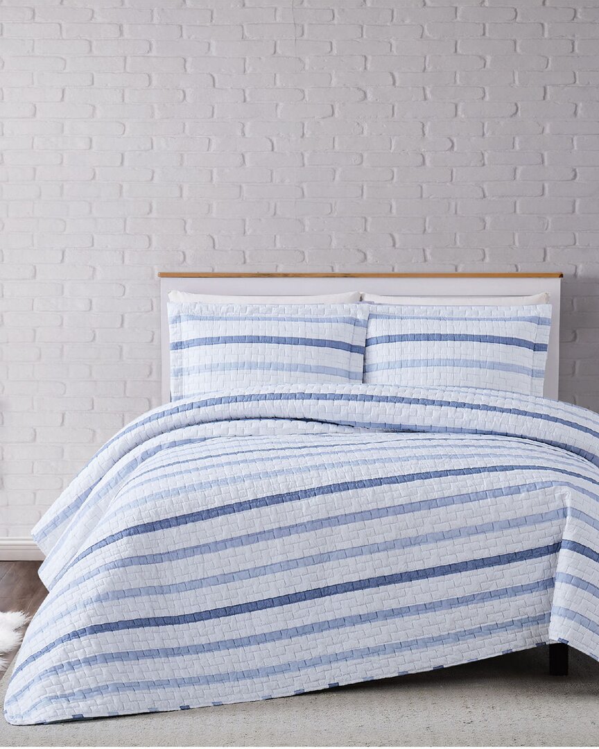 Truly Soft 3pc Quilt Set In White