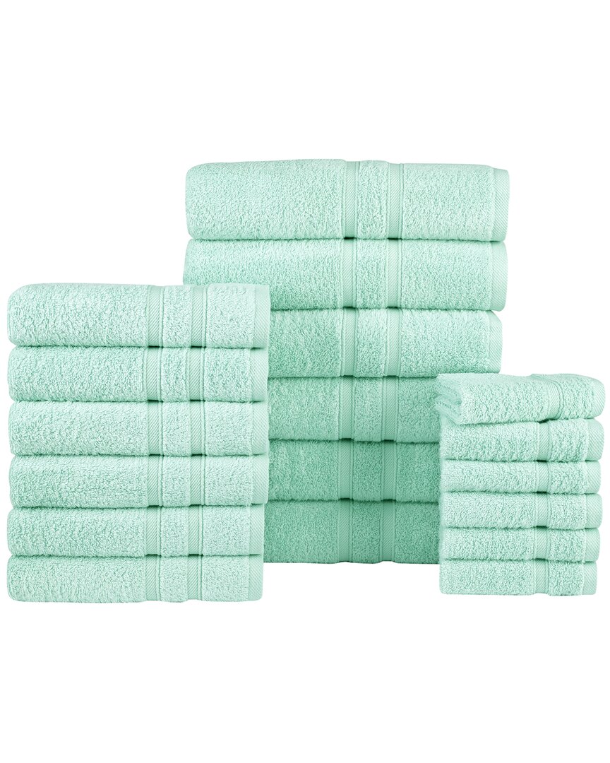 Bibb Home 18pc Zero Twist Egyptian Cotton Towel Set