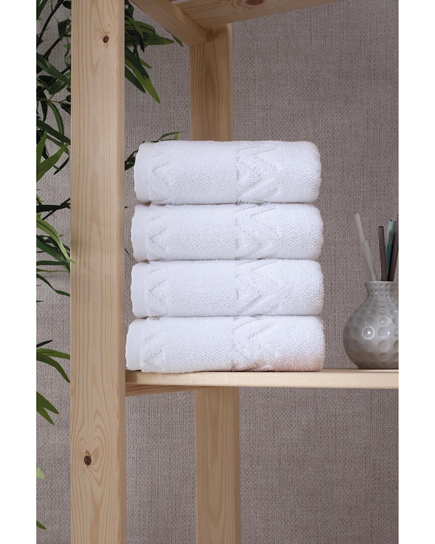 Ozan Premium Home Sovrano 4pc Hand Towels In White