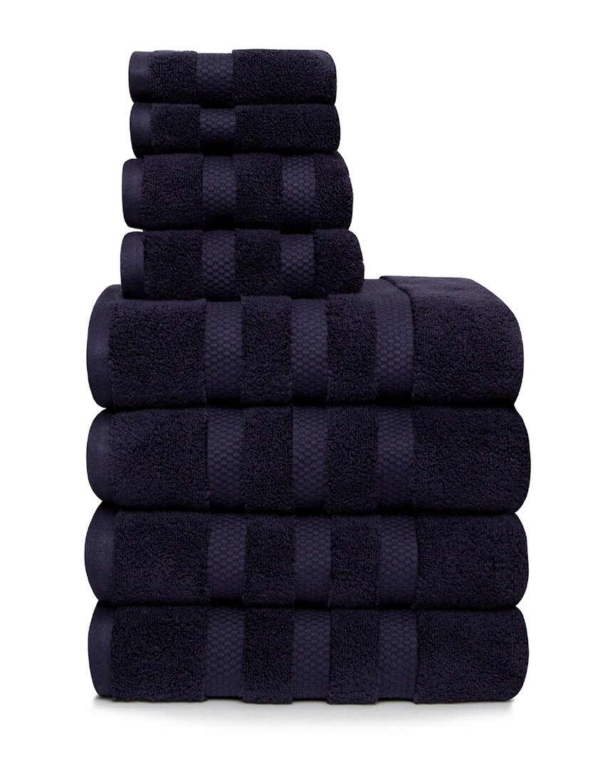 Vivendi Infinity Zero Twist 8pc Towel Set In Black