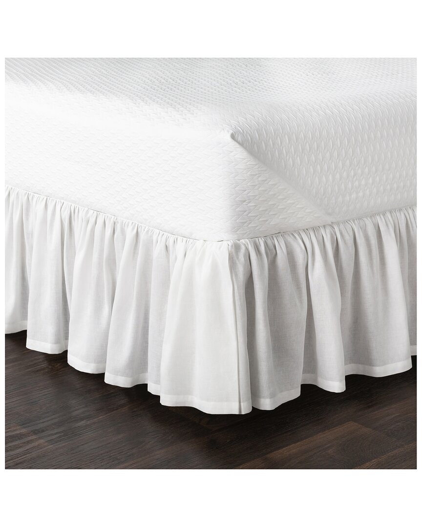 Surya Peyton Ruffle White Bedskirt