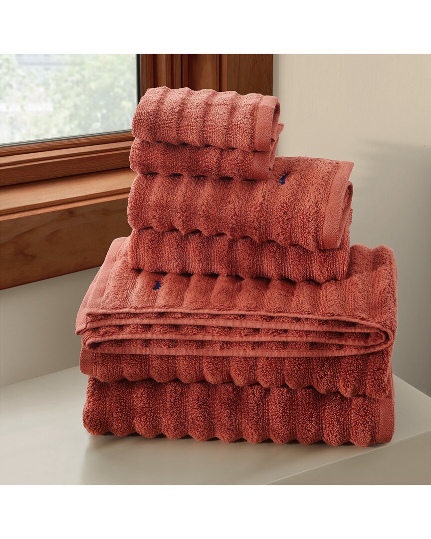 Royal Velvet Textured 6pc Towel Set In Rust