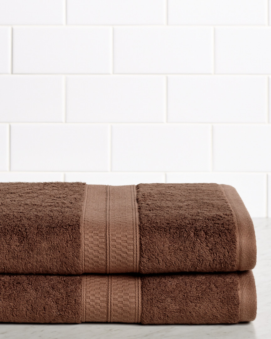 Superior Rayon From Bamboo Blend Solid 2pc Bath Towel Set