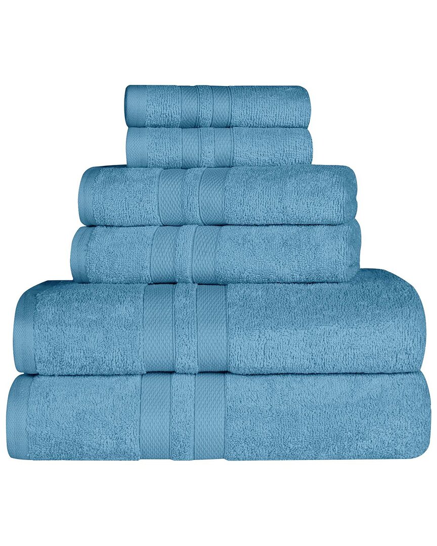 Superior Quick-drying Solid 6pc Assorted Bathroom Towel Set