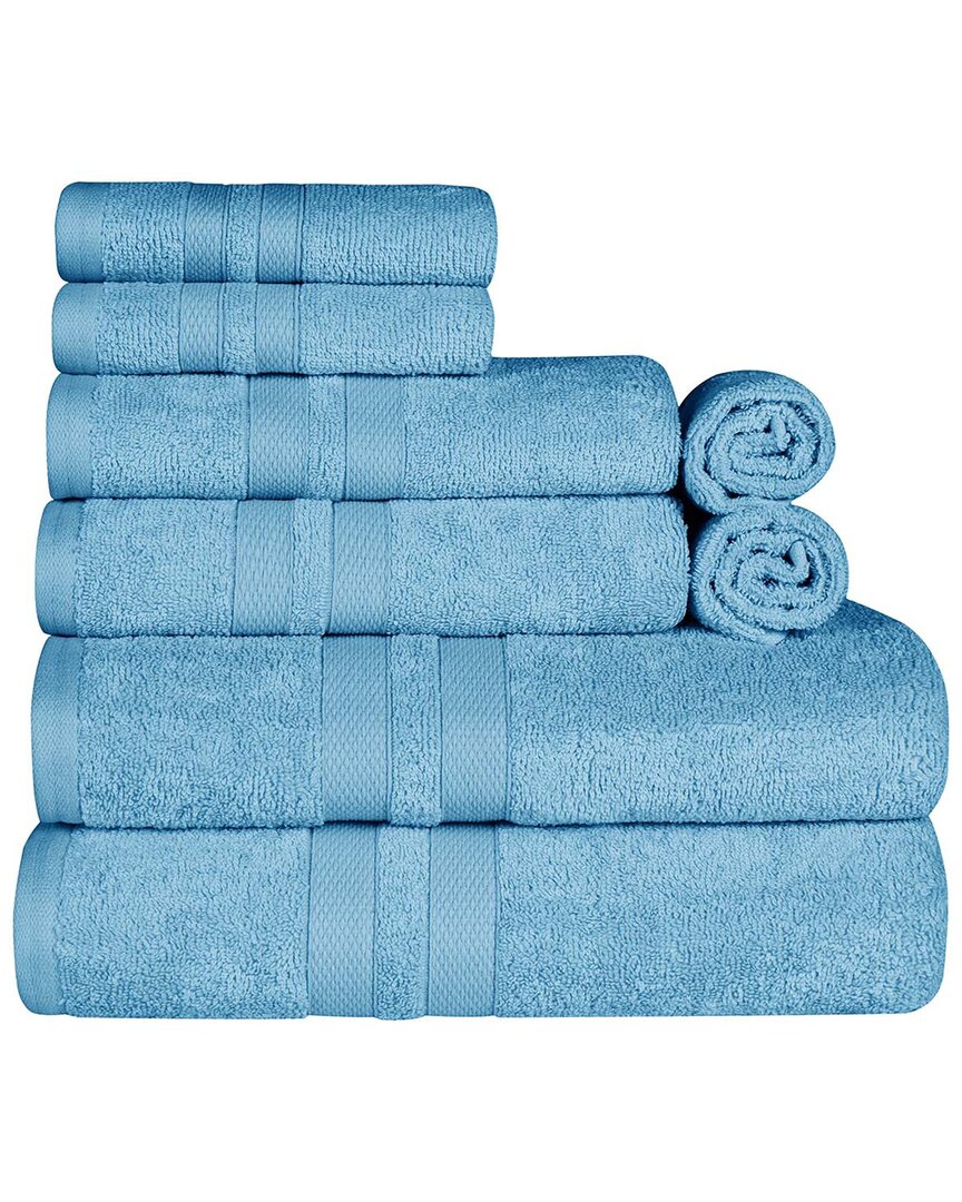 Superior Highly Absorbent Solid Assorted 8pc Quick-drying Towel Set