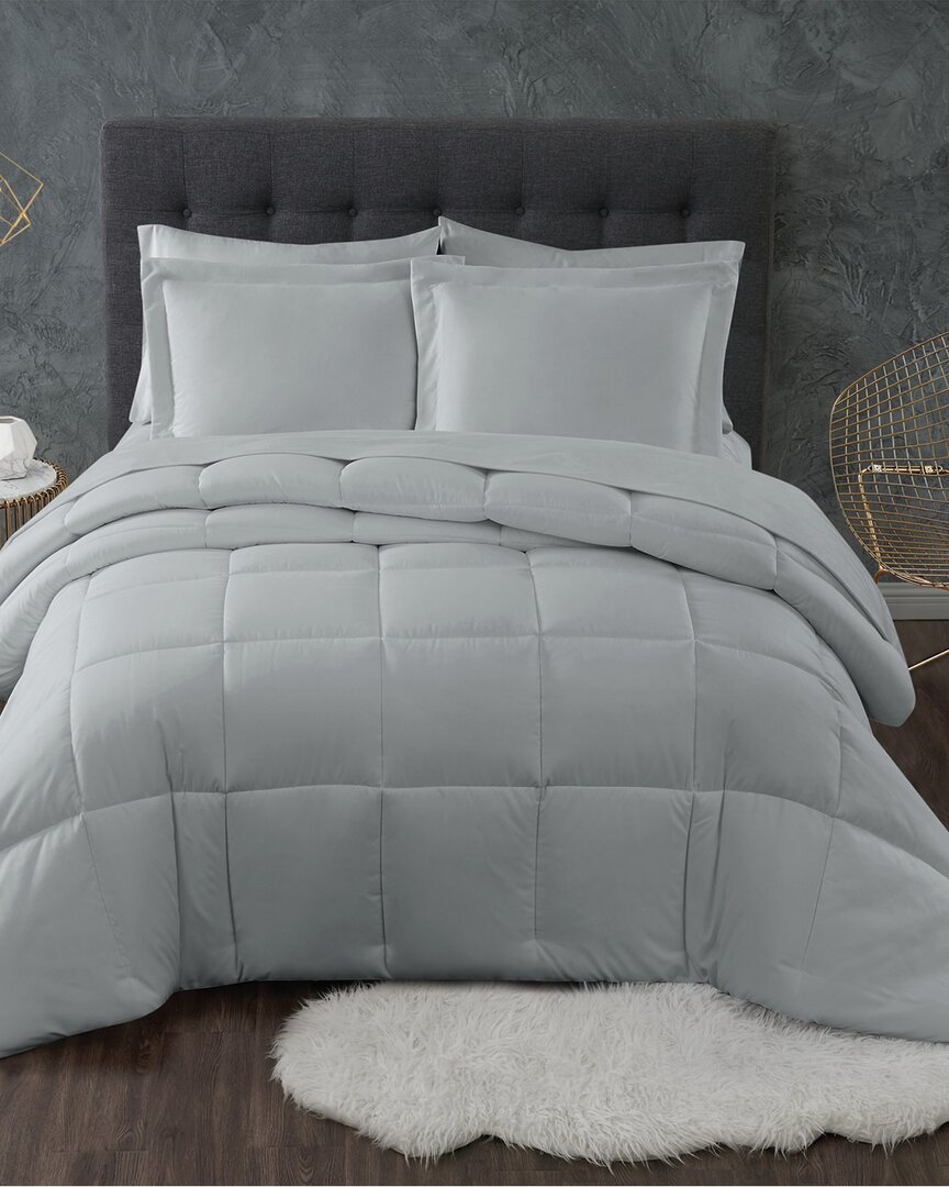 Truly Calm Antimicrobial Down Alt Grey 3pc Comforter Set