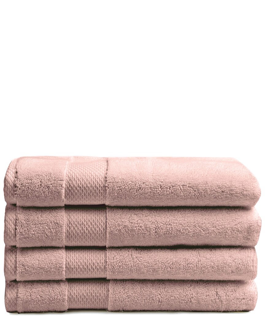 Charisma Heritage American Blush 4pc Hand Towels In Pink