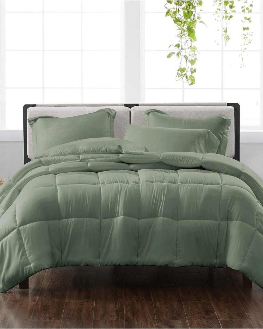 Cannon Solid Green 3pc Comforter Set