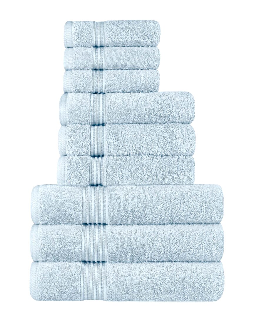Superior Egyptian Cotton 9pc Highly Absorbent Solid Ultra Soft Towel Set