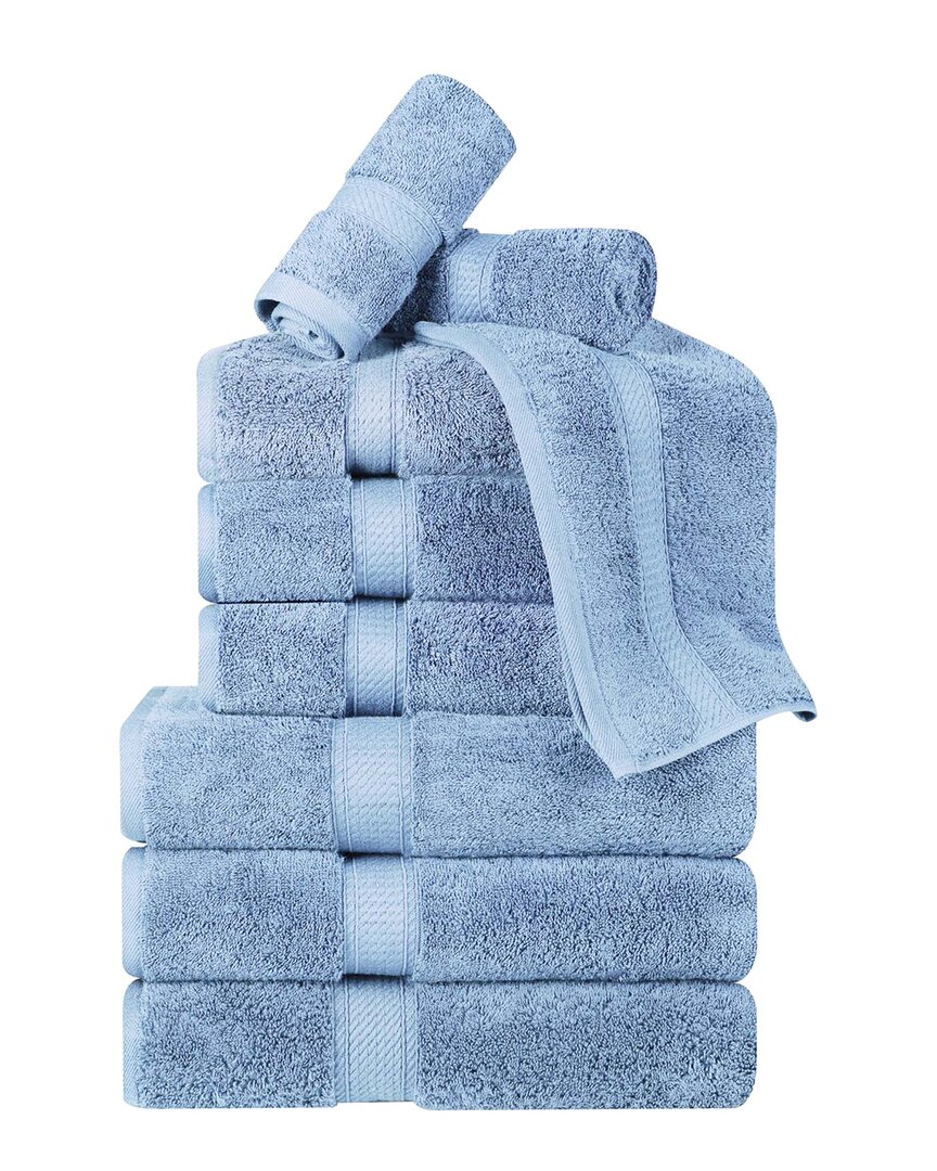 Superior Egyptian Cotton 9pc Plush Heavyweight Absorbent Luxury Soft Towel Set