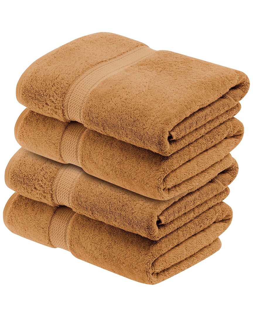 Superior Set Of 4 Egyptian Cotton Plush Heavyweight Absorbent Luxury Soft Bath  Towels