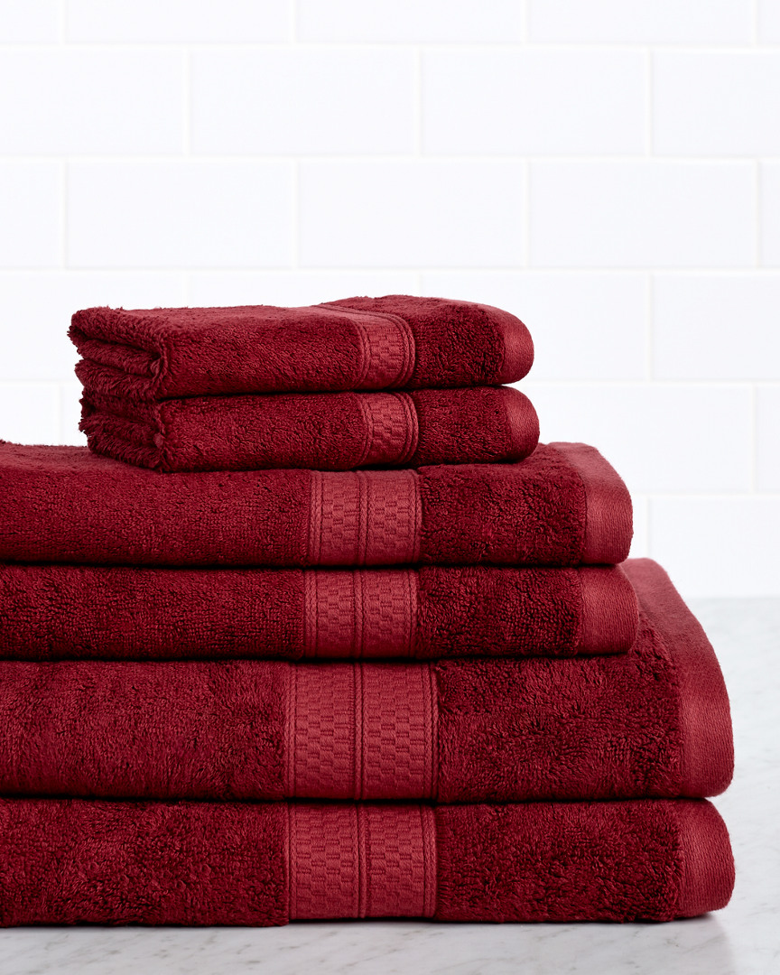 Superior Rayon From Bamboo Blend Solid 6pc Towel Set