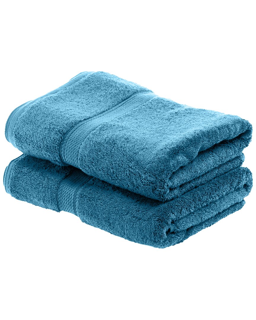 Superior Highly Absorbent 2pc Ultra Plush Bath Towel Set In Blue