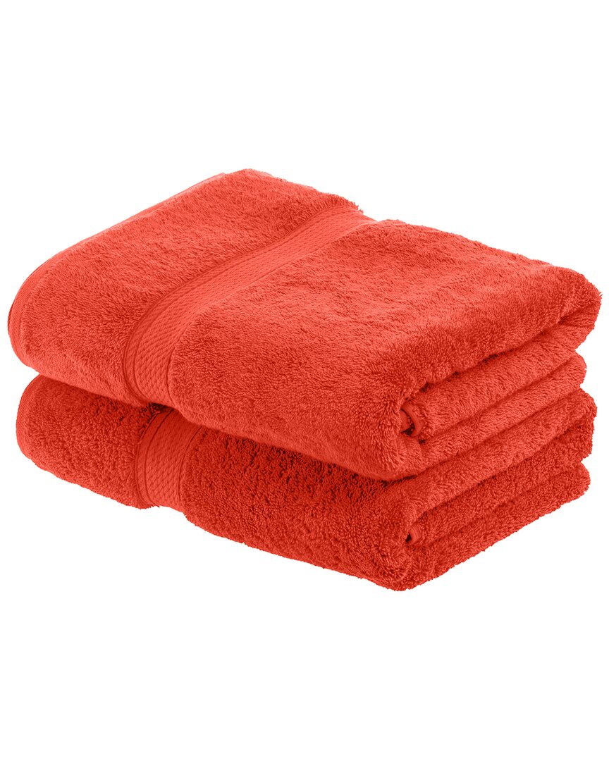 Superior Highly Absorbent 2pc Ultra Plush Bath Towel Set In Coral