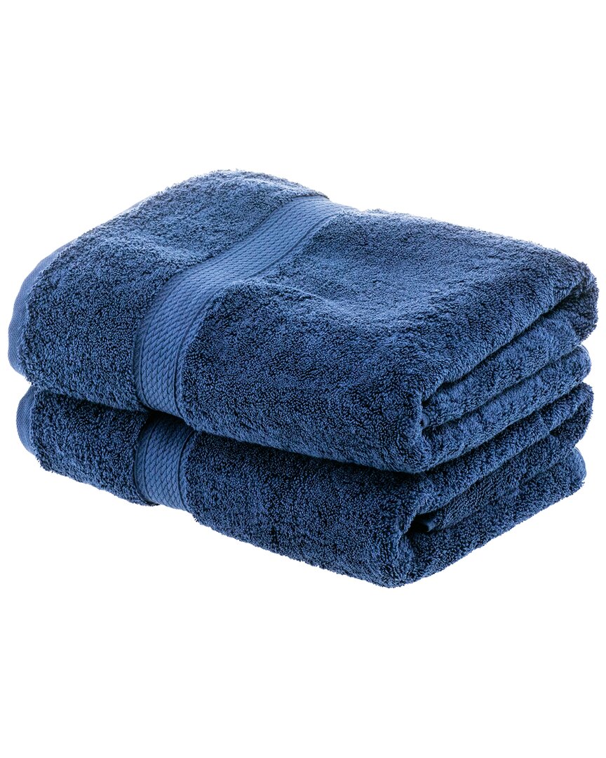 Superior Highly Absorbent 2pc Ultra Plush Bath Towel Set In Navy